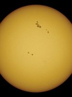 Solar disc and Sunspots, taken by Mark Payne on 7th March 2012
